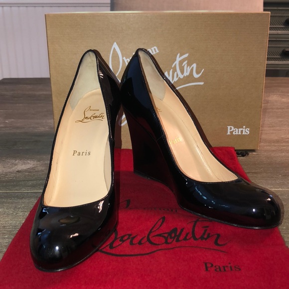 Christian Louboutin Shoes - CHRISTIAN LOUBOUTIN SZ 37 PATENT WEDGE #RRR